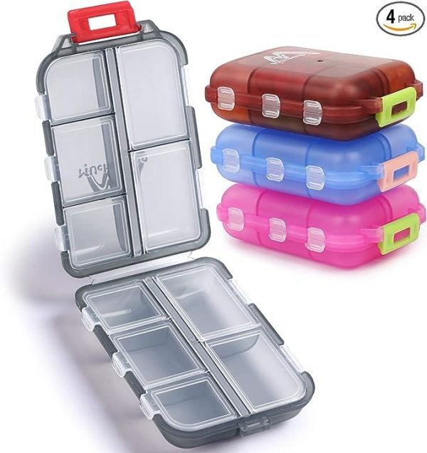 Travel Pill Organizer Portable Pocket Pill Box